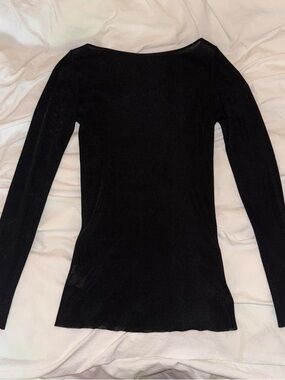 Ann Taylor Black V-Neck Knit Top